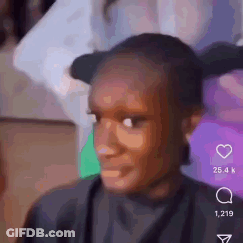 A Close Up Of A Person 'S Face With A Blurred Background . GIF