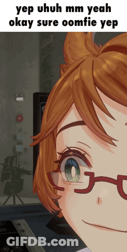 A Close Up Of A Person 'S Face With A Caption That Says Yep Uhuh Mm Yeah GIF
