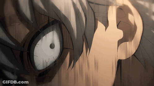 A Close Up Of A Person 'S Face With A Clock Shaped Eye GIF