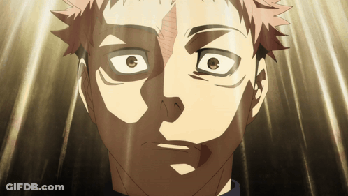 A Close Up Of A Person 'S Face With A Glowing Light Behind Him GIF