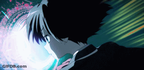 A Close Up Of A Person 'S Face With A Glowing Object Coming Out Of It . GIF