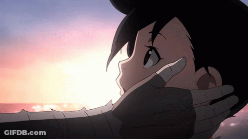 A Close Up Of A Person 'S Face With A Hand Covering Their Mouth GIF