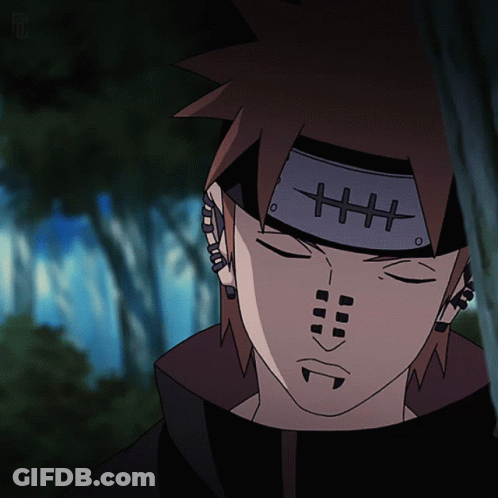 A Close Up Of A Person 'S Face With A Headband That Says ' X-Stitch ' On It GIF