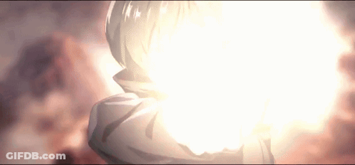 A Close Up Of A Person 'S Face With A Light Coming Out Of Their Mouth . GIF