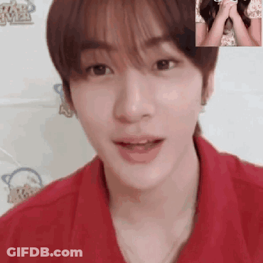 Close Up Of Person's Face With Woman Behind GIF