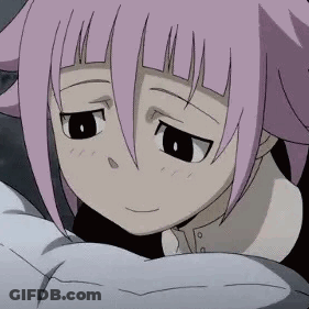 A Close Up Of A Person 'S Face With A Pink Haired Anime Character . GIF