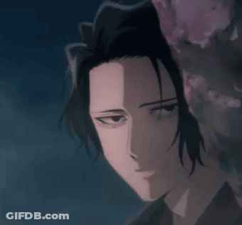 A Close Up Of A Person 'S Face With A Purple Background GIF