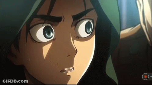 A Close Up Of A Person 'S Face With A Red Circle Around The Bottom GIF