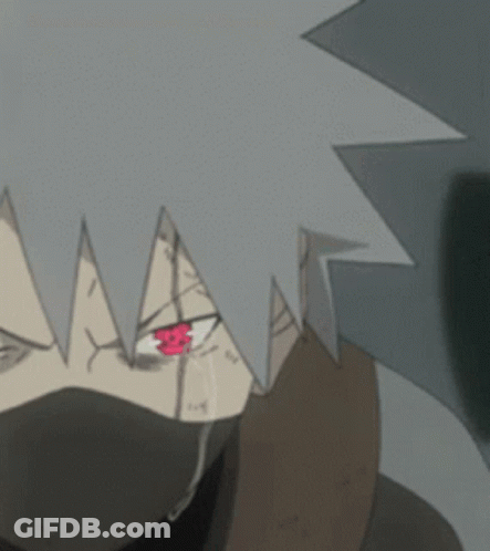 A Close Up Of A Person 'S Face With A Red Eye GIF