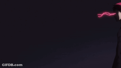 A Close Up Of A Person 'S Face With A Red Lightning Bolt Coming Out Of It GIF