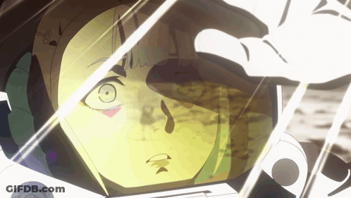 A Close Up Of A Person 'S Face With A Reflection Of A Hand GIF