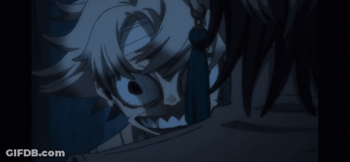A Close Up Of A Person 'S Face With A Scary Expression GIF