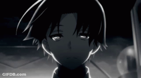 A Close Up Of A Person 'S Face With A Serious Look On Their Face GIF