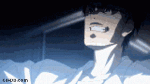 A Close Up Of A Person 'S Face With A Shadow On It . GIF