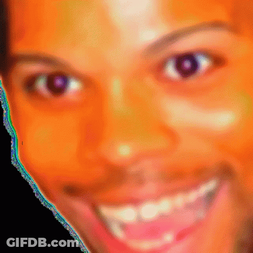 A Close Up Of A Person 'S Face With A Smile On It GIF
