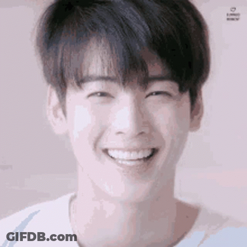 A Close Up Of A Person 'S Face With A Smile On Their Face . GIF