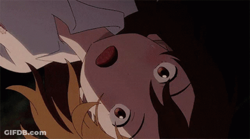 A Close Up Of A Person 'S Face With A Sticker That Says ' A ' On It GIF