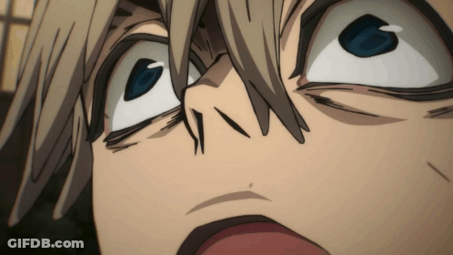 A Close Up Of A Person 'S Face With A Surprised Expression GIF