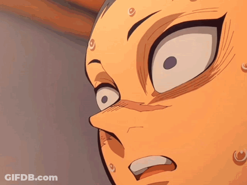 A Close Up Of A Person 'S Face With A Surprised Expression GIF