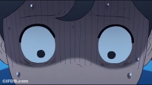 A Close Up Of A Person 'S Face With A Surprised Look On His Face GIF