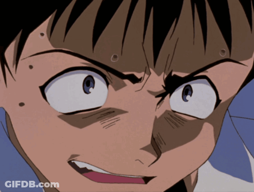 A Close Up Of A Person 'S Face With A Surprised Look On Their Face GIF