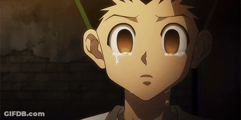 A Close Up Of A Person 'S Face With A Tear Coming Out Of Their Eye GIF
