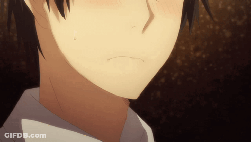 A Close Up Of A Person 'S Face With A Tear On It GIF