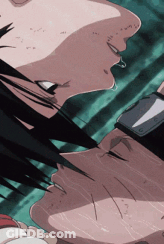 A Close Up Of A Person 'S Face With A Tear Running Down Their Nose GIF