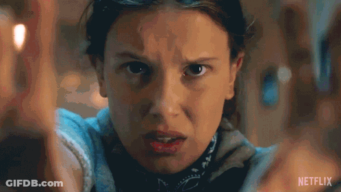 A Close Up Of A Person 'S Face With A Very Angry Expression . GIF