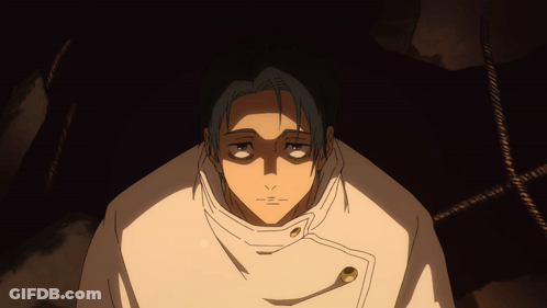 A Close Up Of A Person 'S Face With A White Jacket On GIF