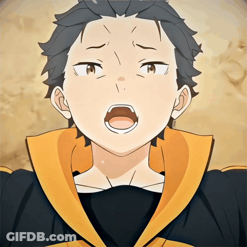 A Close Up Of A Person 'S Face With A Yellow Collar GIF