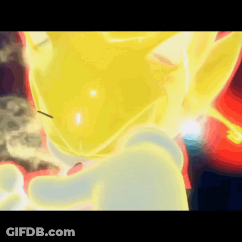 A Close Up Of A Person 'S Face With A Yellow Light Coming Out Of It 'S Mouth . GIF