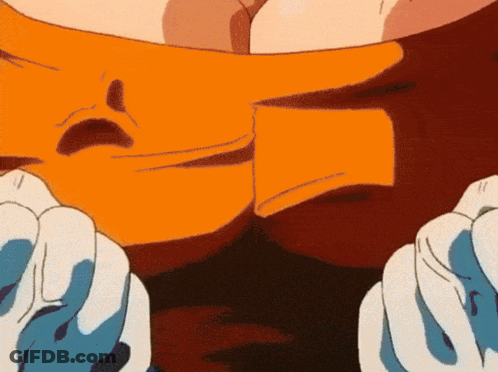 A Close Up Of A Person 'S Face With A Yellow Shirt On GIF