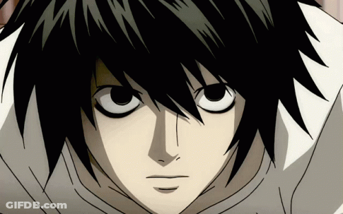 A Close Up Of A Person 'S Face With Big Eyes GIF