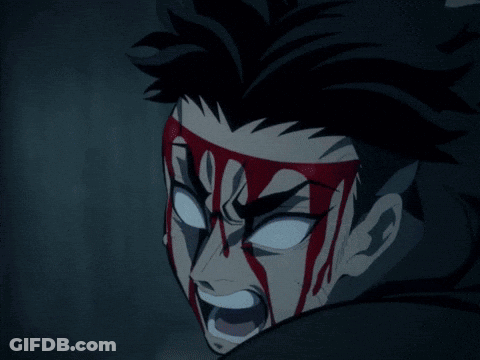 A Close Up Of A Person 'S Face With Blood On It GIF