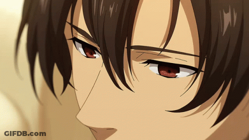 A Close Up Of A Person 'S Face With Brown Hair GIF
