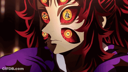 A Close Up Of A Person 'S Face With Chinese Writing On It GIF
