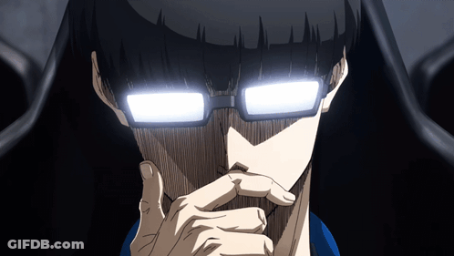 A Close Up Of A Person 'S Face With Glowing Eyes GIF