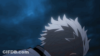 A Close Up Of A Person 'S Face With Gray Hair And White Eyes GIF