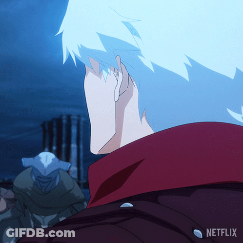 A Close Up Of A Person 'S Face With Netflix Written On The Bottom GIF