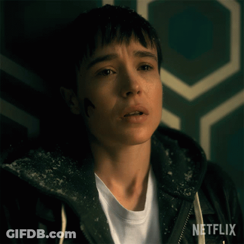A Close Up Of A Person 'S Face With Netflix Written On The Bottom Right GIF