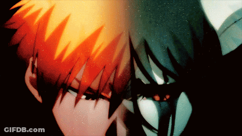A Close Up Of A Person 'S Face With Orange Hair And A Black Mask GIF