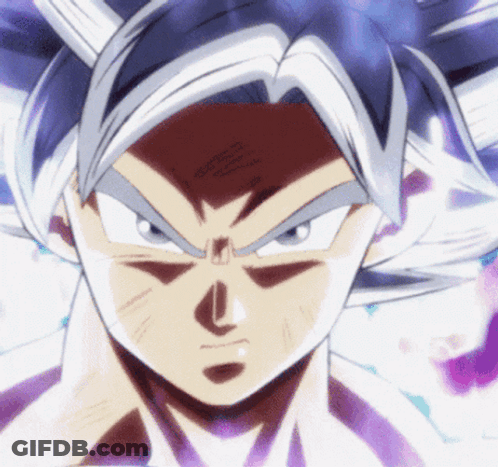A Close Up Of A Person 'S Face With Purple Hair GIF