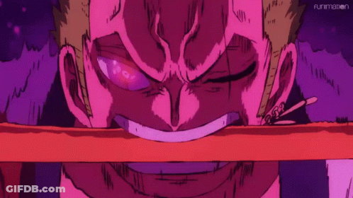 A Close Up Of A Person 'S Face With Purple Lights Coming Out Of It And A Purple Background . GIF