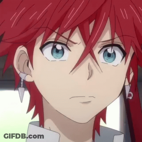 A Close Up Of A Person 'S Face With Red Hair GIF