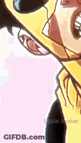 A Close Up Of A Person 'S Face With Sigma Mudae Written Below It GIF