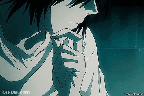 A Close Up Of A Person 'S Face With Smol-Ackerman Written Below It GIF