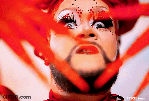 A Close Up Of A Person 'S Face With T4yce Tumblr Written Below GIF