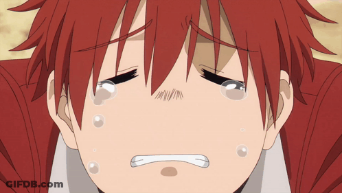 A Close Up Of A Person 'S Face With Tears Coming Out Of Their Eyes GIF