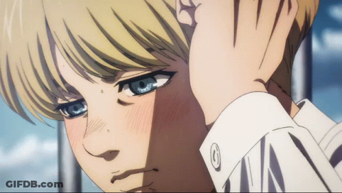 A Close Up Of A Person 'S Face With The Letter O On Their Shirt GIF